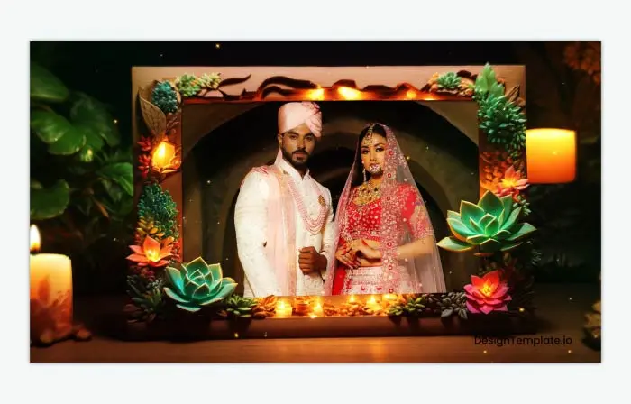 Floral 3D Royal Hindu Wedding Invite Slideshow